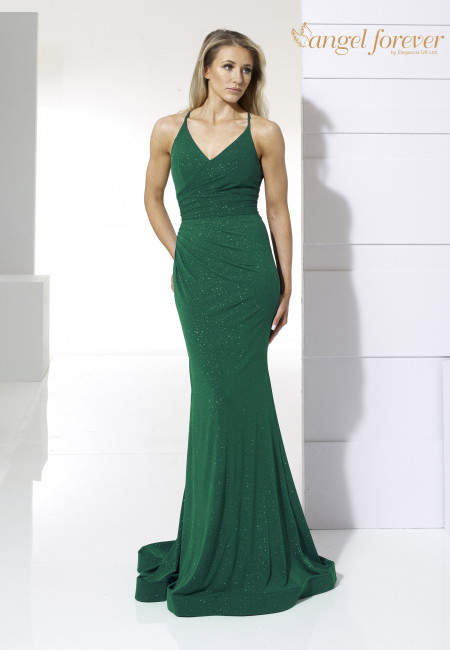 Angel Forever green fitted evening dress / prom dress